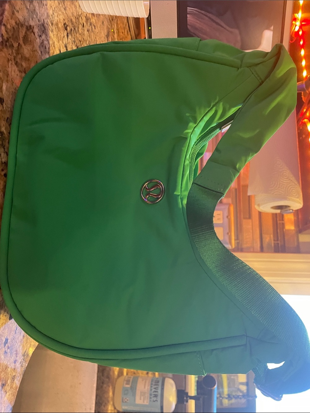 lululemon athletica Green Crossbody Sling with Metal Logo